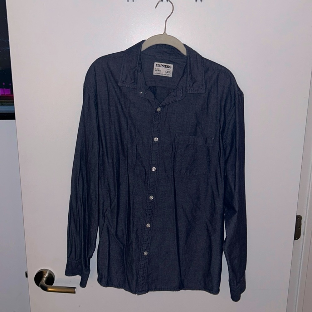 EXPRESS XL Classic button down long sleeve shirt, classic soft wash
